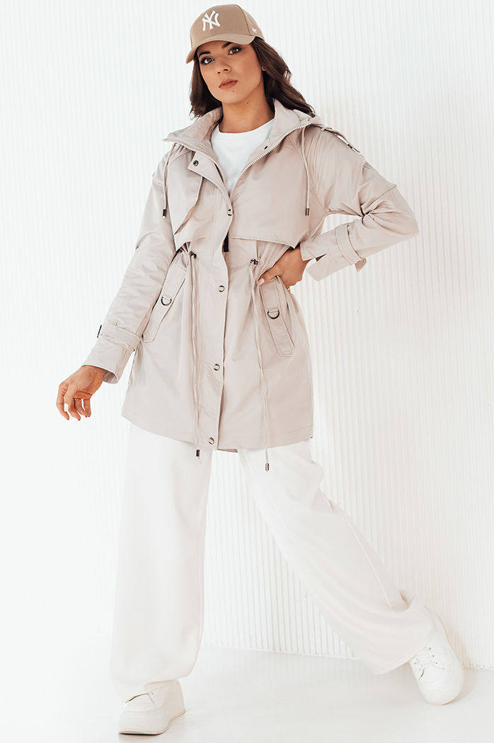 Kurtka przejściowa damska parka BRENS ecru Dstreet TY4229