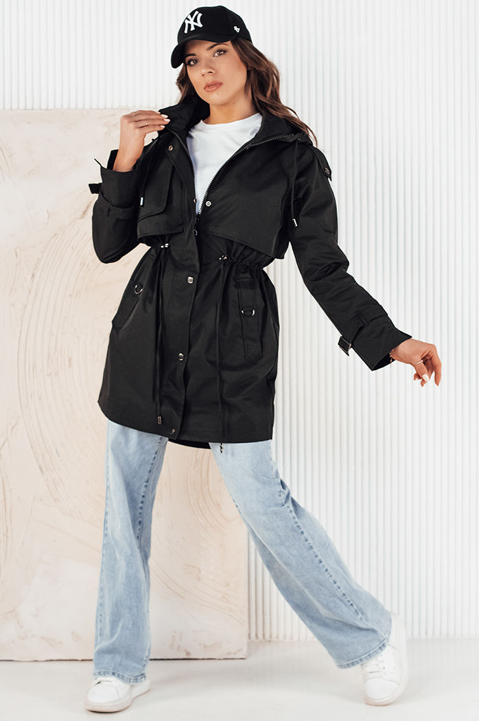 Kurtka przejściowa damska parka BRENS czarna Dstreet TY4230