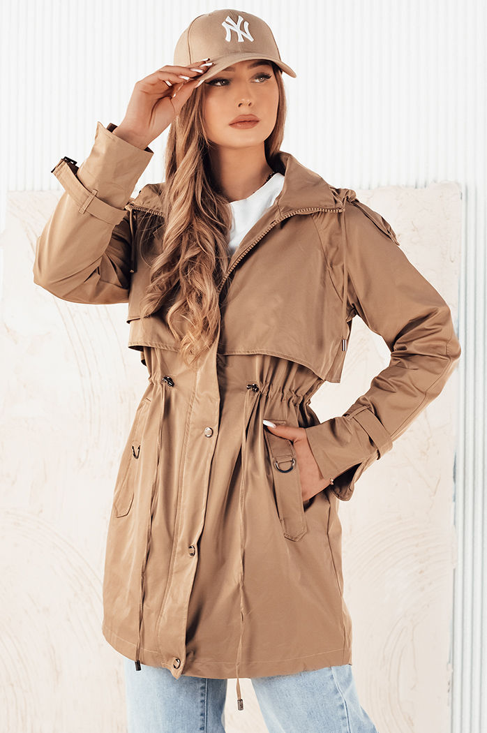 Kurtka przejściowa damska parka BRENS beżowa Dstreet TY4231