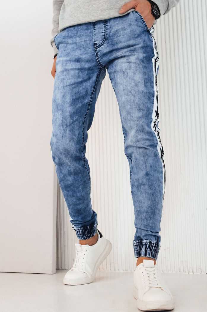 Spodnie męskie jeansowe joggery niebieskie Dstreet UX4224