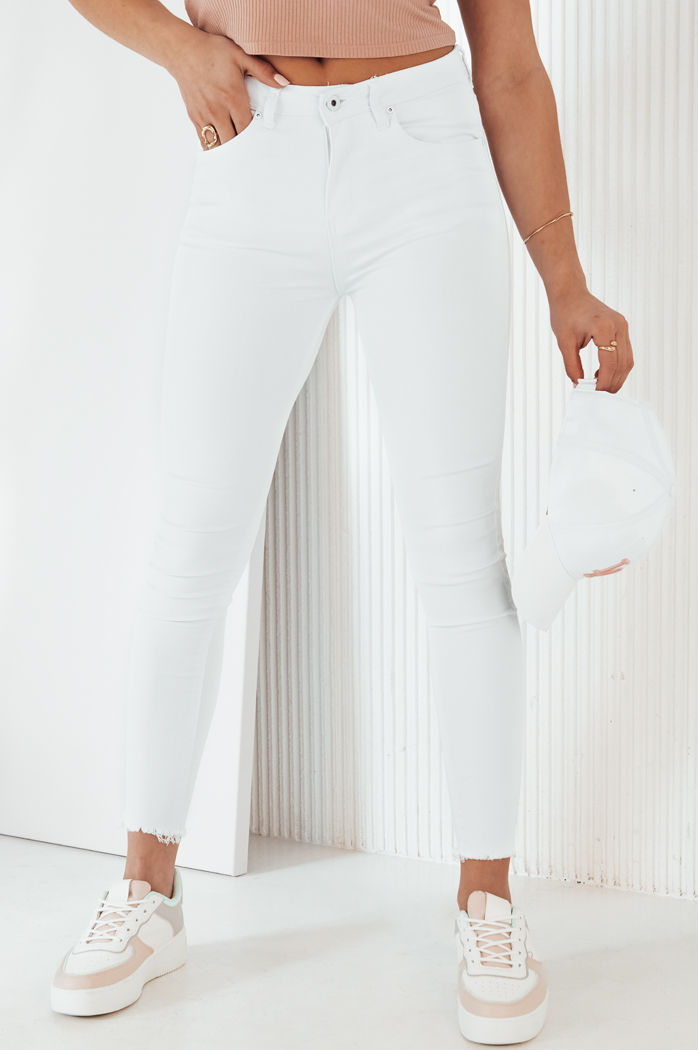 Spodnie damskie jeansowe NAVILES białe Dstreet UY1987