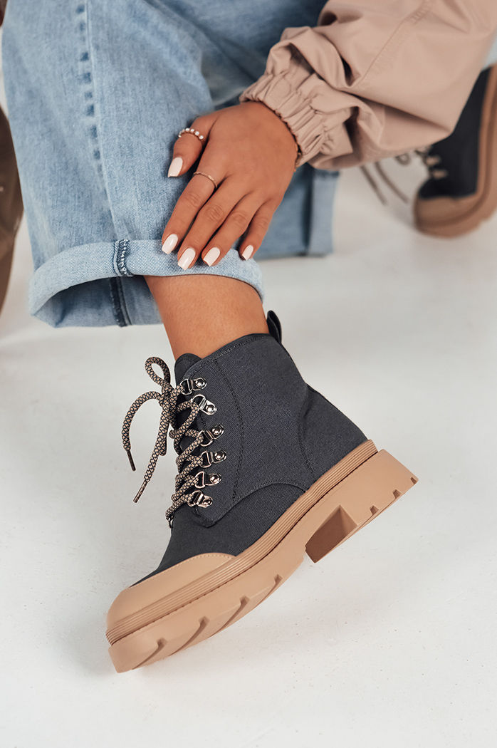 Botki damskie MOSS niebieskie Dstreet ZY0484