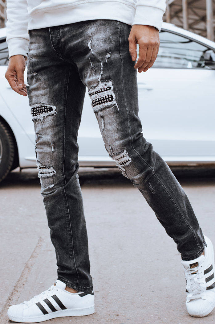 Spodnie męskie jeansowe czarne Dstreet UX4245