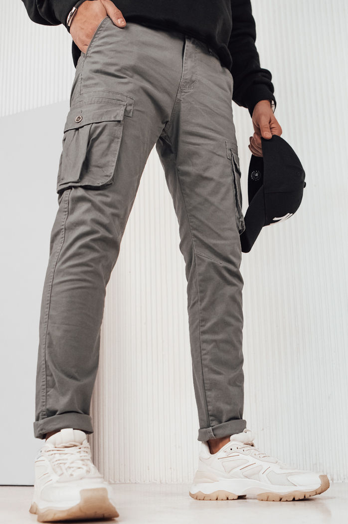 Spodnie męskie bojówki szare Dstreet UX4255