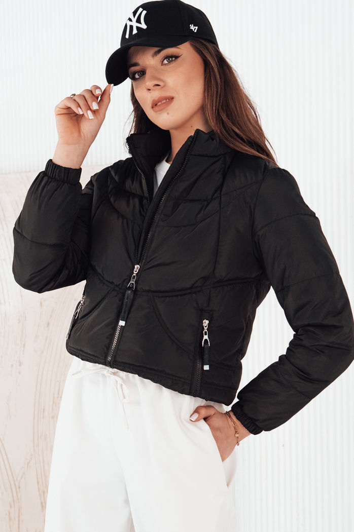 Kurtka przejściowa damska pikowana SALECA czarna Dstreet TY4250