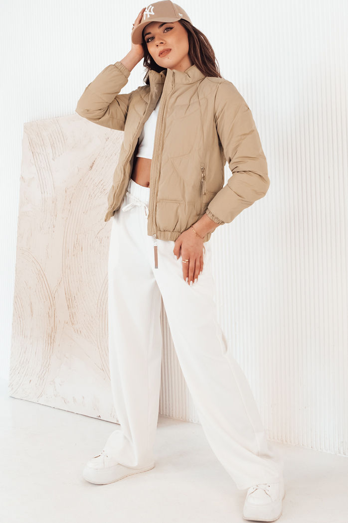 Kurtka przejściowa damska pikowana SALECA beżowa Dstreet TY4251