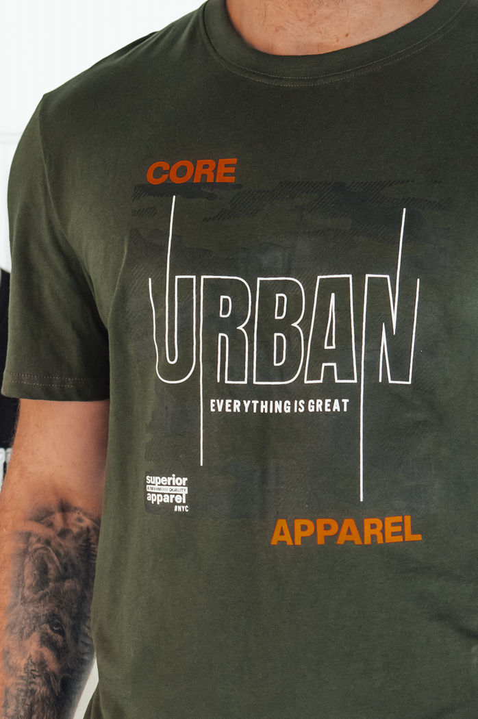 Koszulka męska z nadrukiem zielona Dstreet RX5456