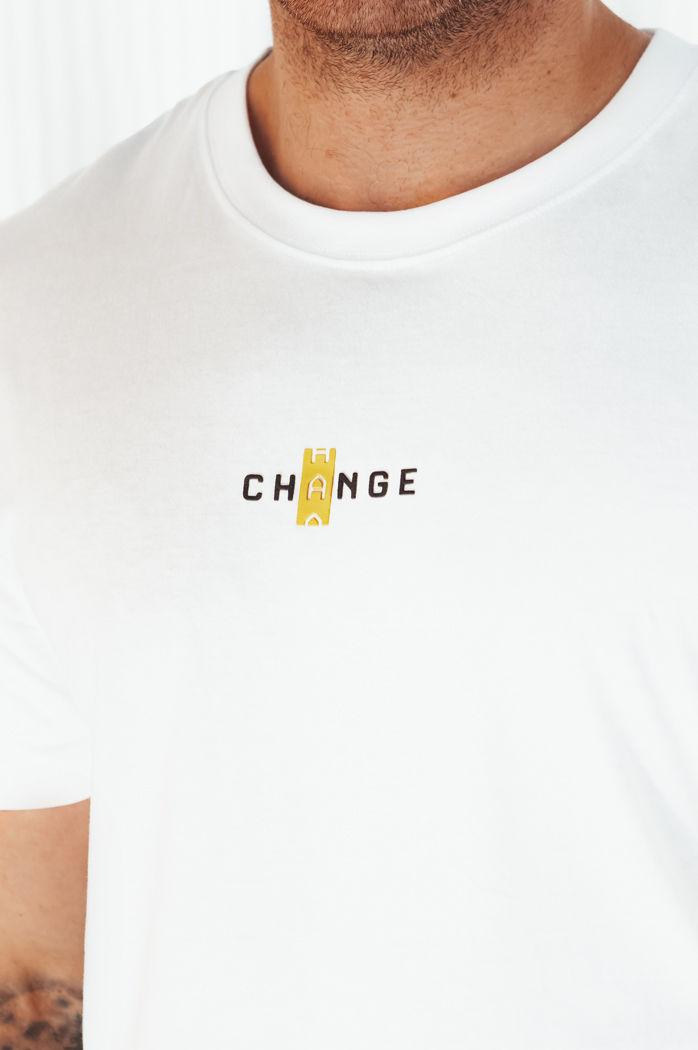 Koszulka męska z nadrukiem biała Dstreet RX5460