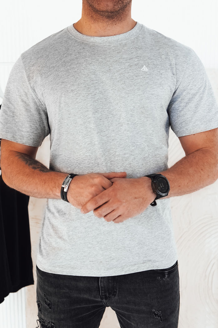 Koszulka męska z nadrukiem szara Dstreet RX5468