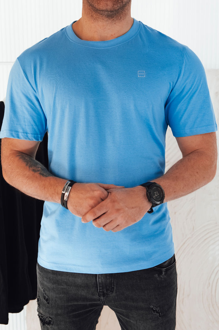 Koszulka męska z nadrukiem jasnoniebieska Dstreet RX5469