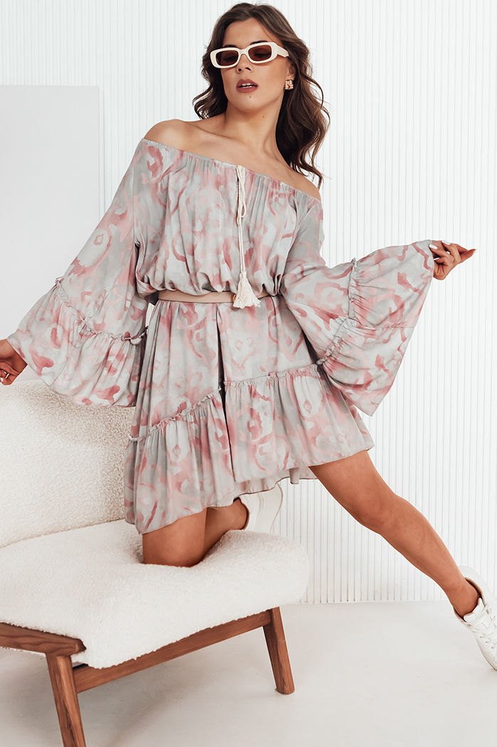 Sukienka hiszpanka FIONUALA szara Dstreet EY2482