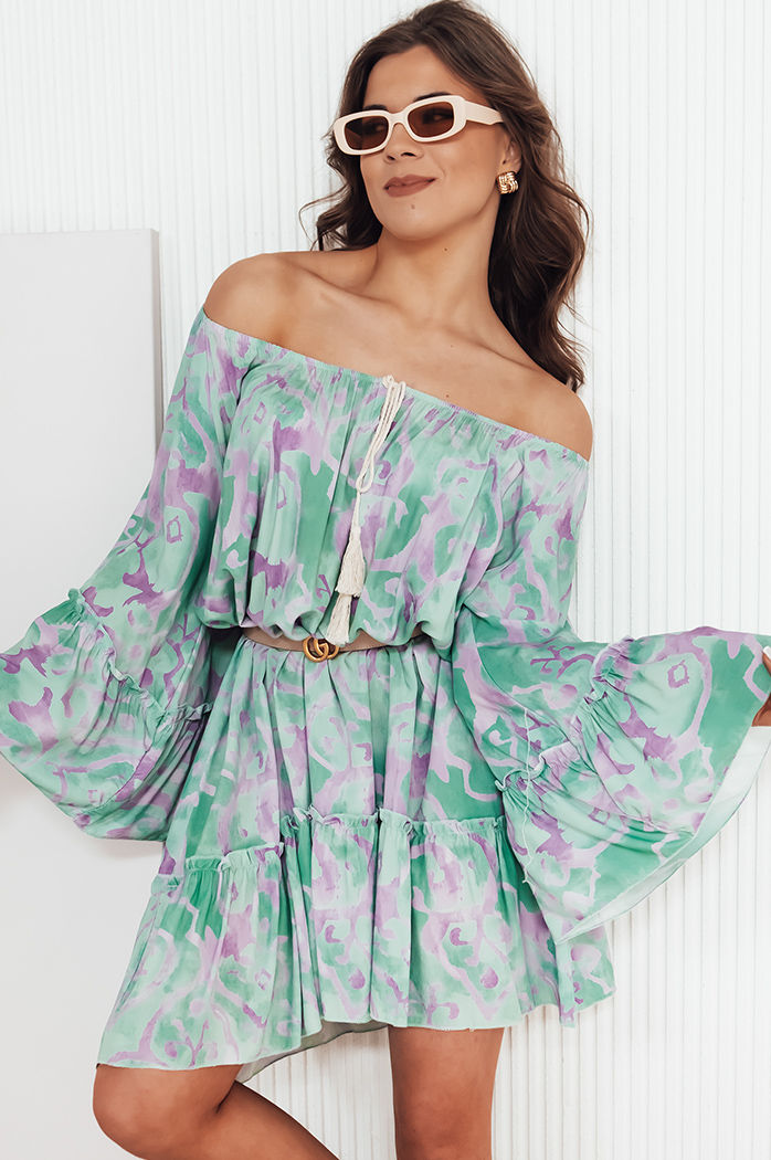 Sukienka hiszpanka FIONUALA zielona Dstreet EY2483