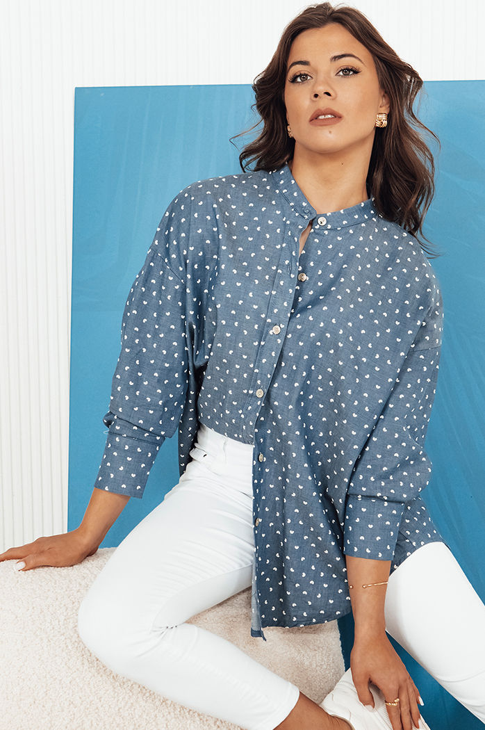 Koszula damska PISAT niebieska Dstreet DY0424