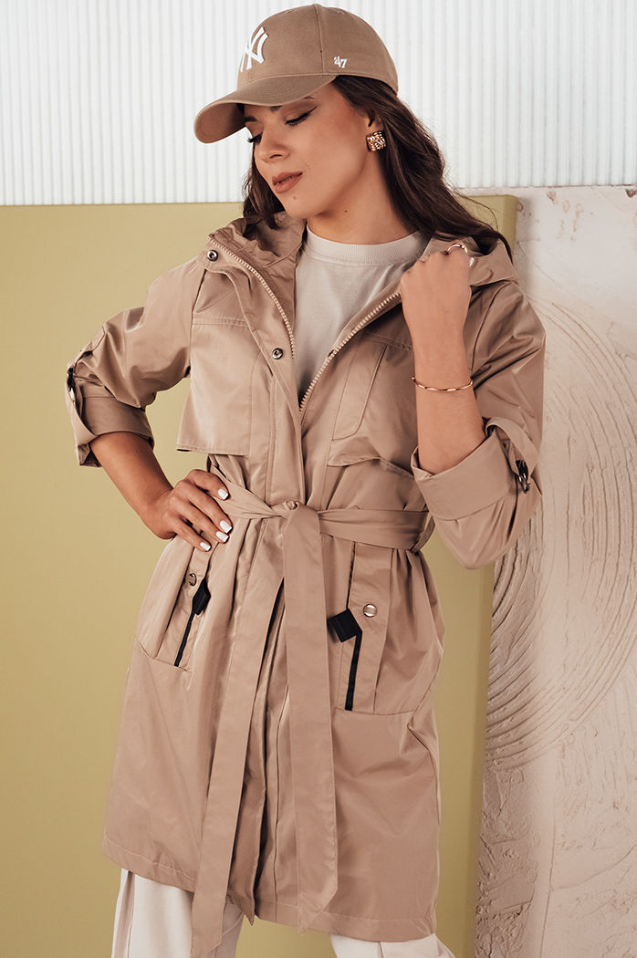 Kurtka przejściowa damska parka NOLES beżowa Dstreet TY4282