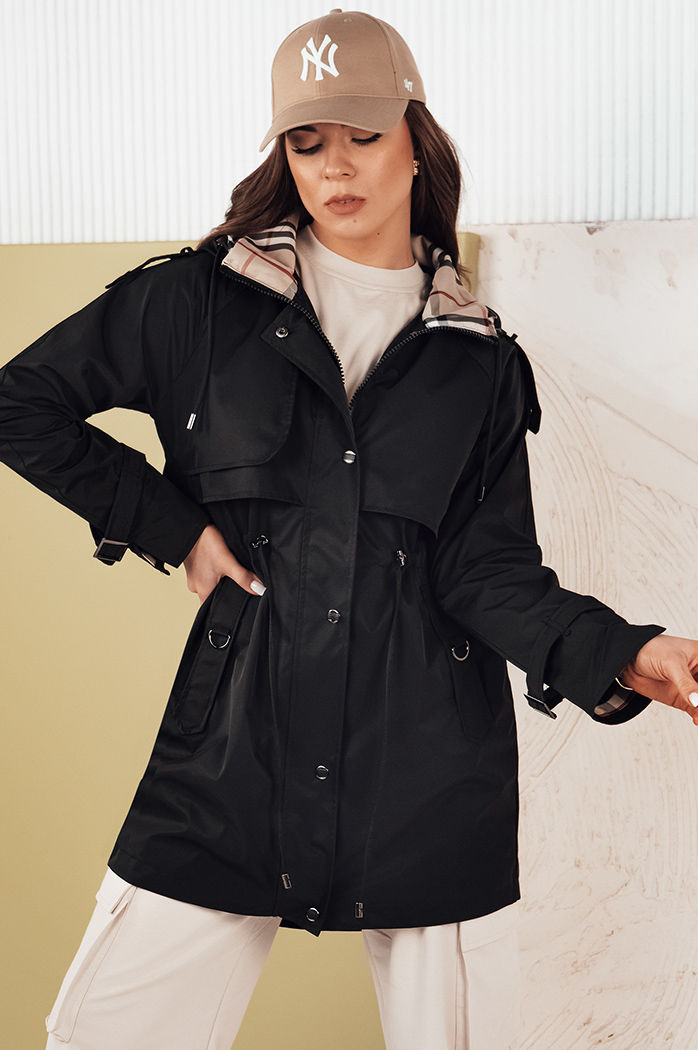 Kurtka przejściowa damska parka MOZA czarna Dstreet TY4285