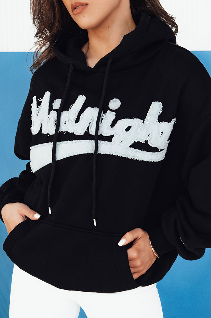 Bluza damska z kapturem YEESENIA czarna Dstreet BY1272