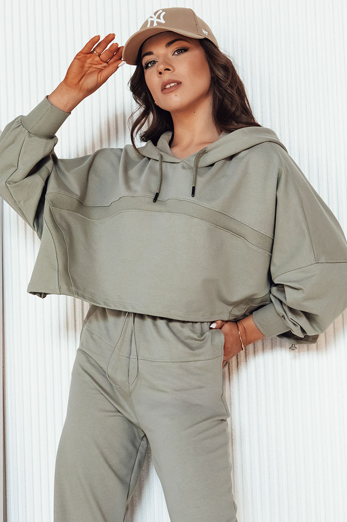 Komplet damski dresowy BISTAN oliwkowy Dstreet AY1016