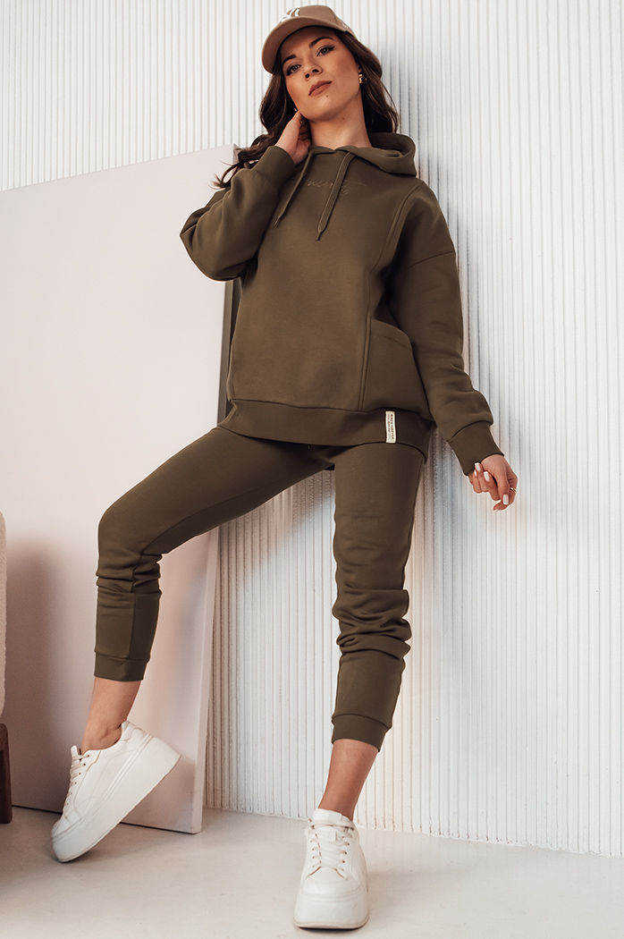 Spodnie dresowe damskie VELARA brązowe Dstreet UY2019