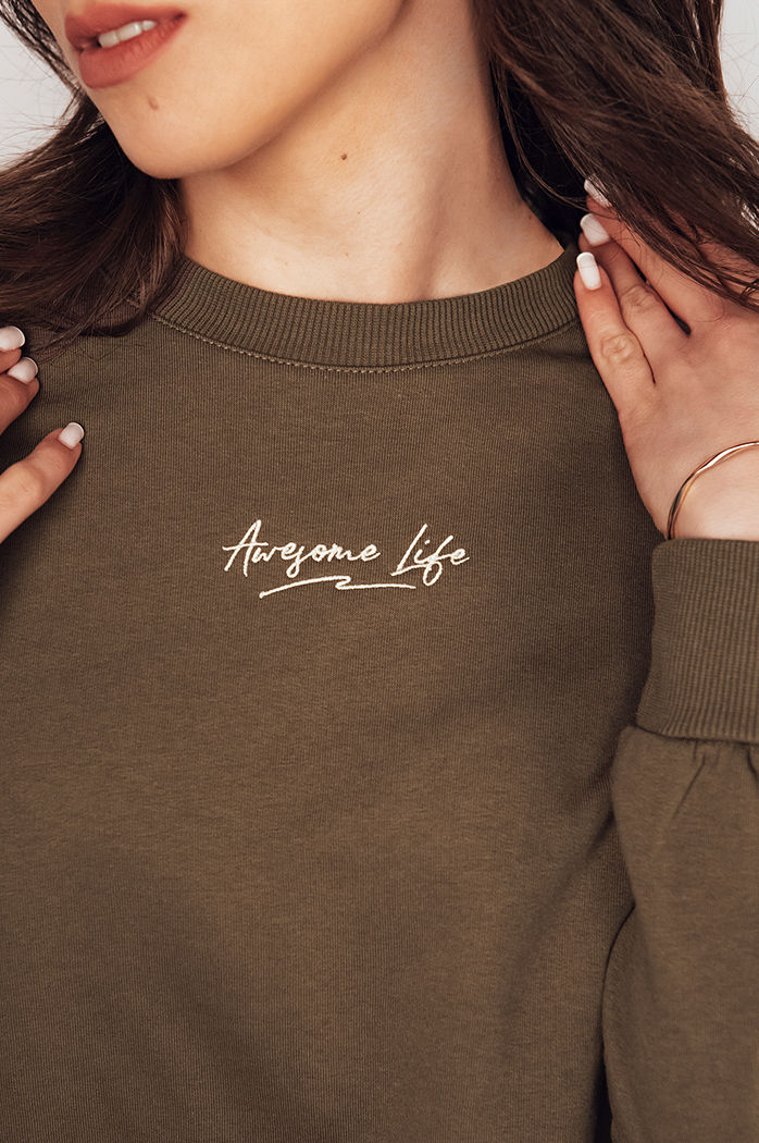 Bluza oversize damska AWIOL brązowa Dstreet BY1273
