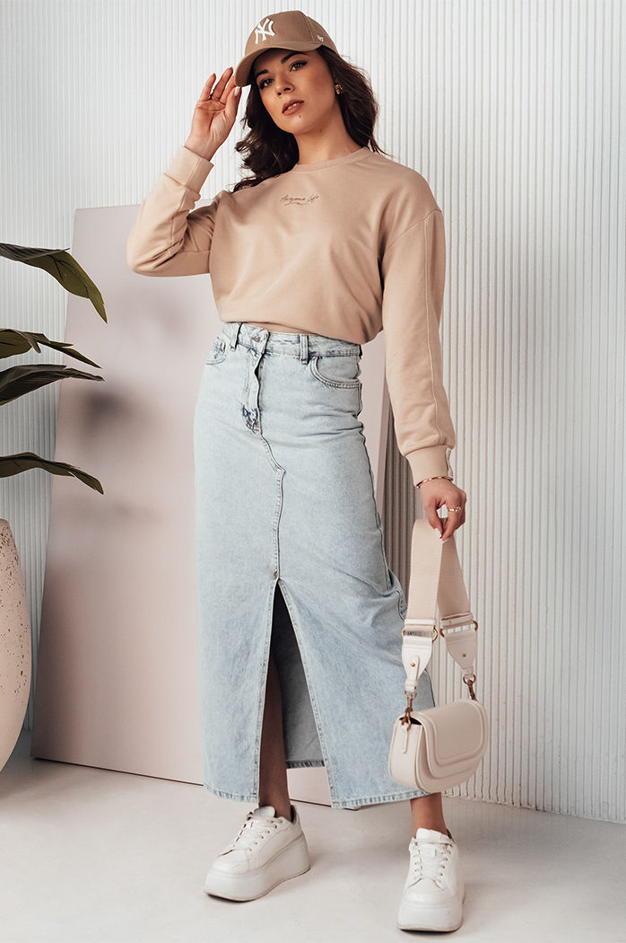 Bluza oversize damska AWIOL kremowa Dstreet BY1274