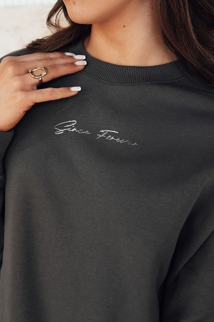 Bluza damska ERIAN grafitowa Dstreet BY1276