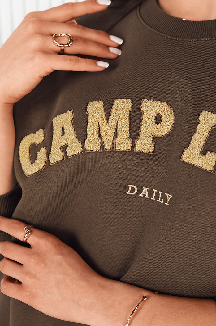 Bluza damska SAFONIS brązowa Dstreet BY1277