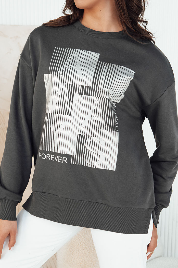 Bluza damska FEMMES grafitowa Dstreet BY1283