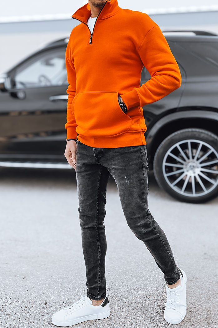 Bluza męska bez kaptura pomarańczowa Dstreet BX5669