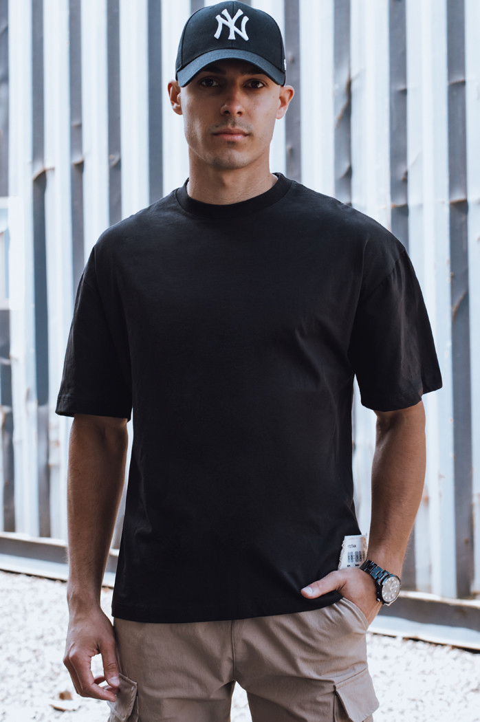 T-shirt męski czarny Dstreet RX5514