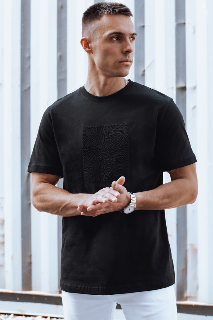 T-shirt męski czarny Dstreet RX5517
