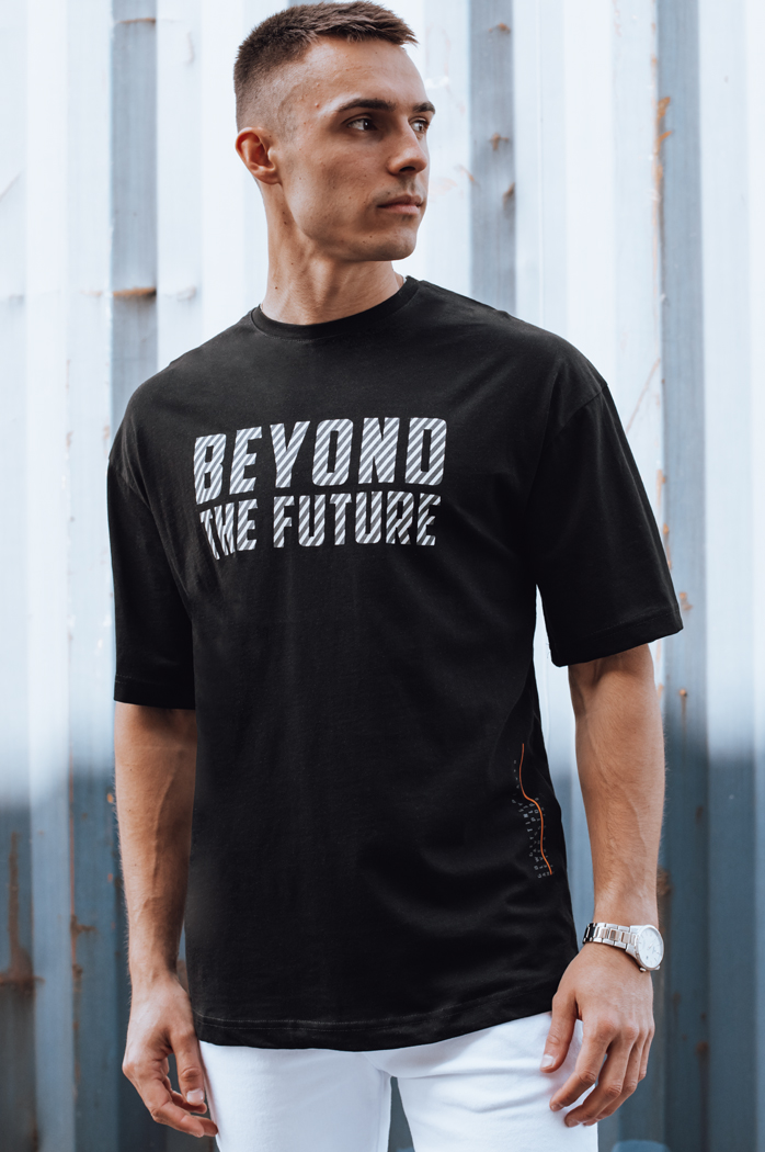 T-shirt męski czarny Dstreet RX5526