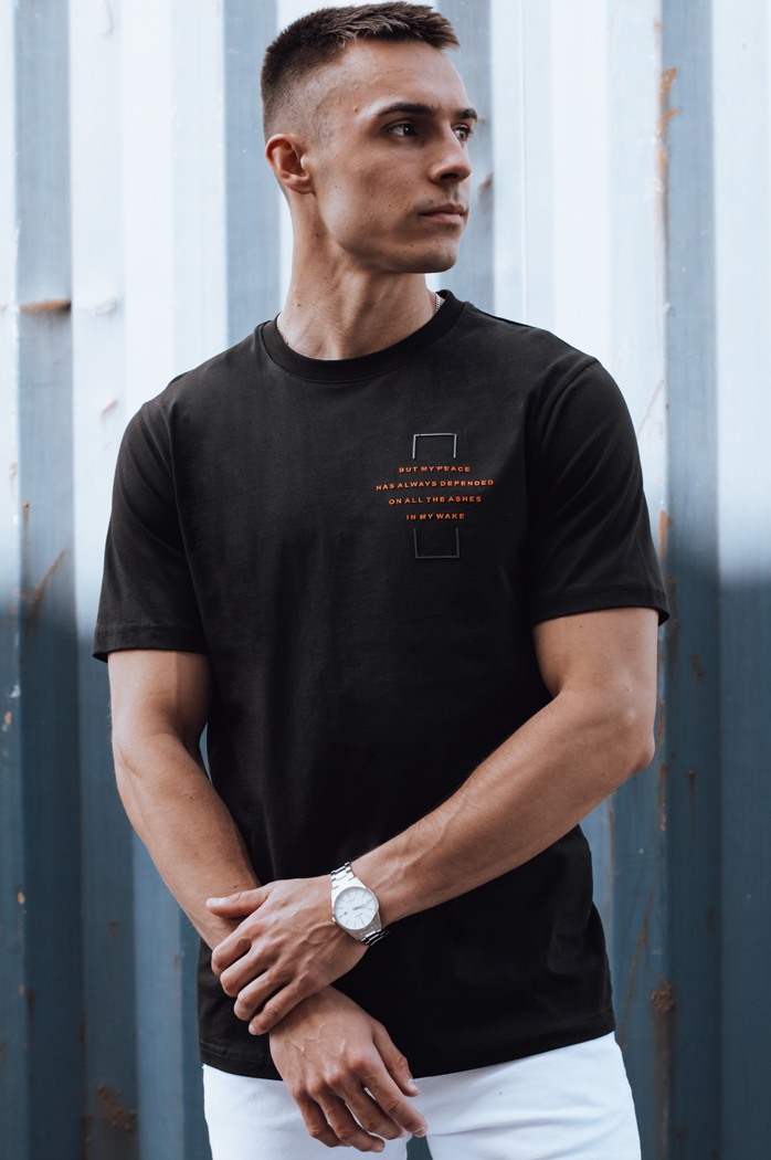 T-shirt męski czarny Dstreet RX5528