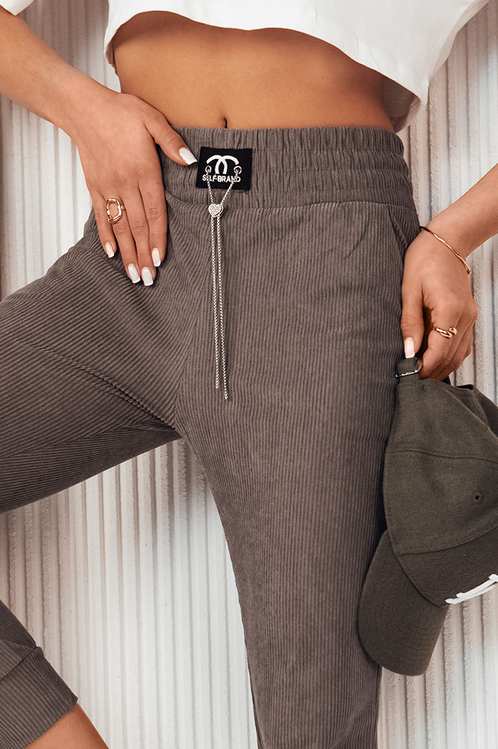 Spodnie damskie dresowe DERCY szare Dstreet UY2044