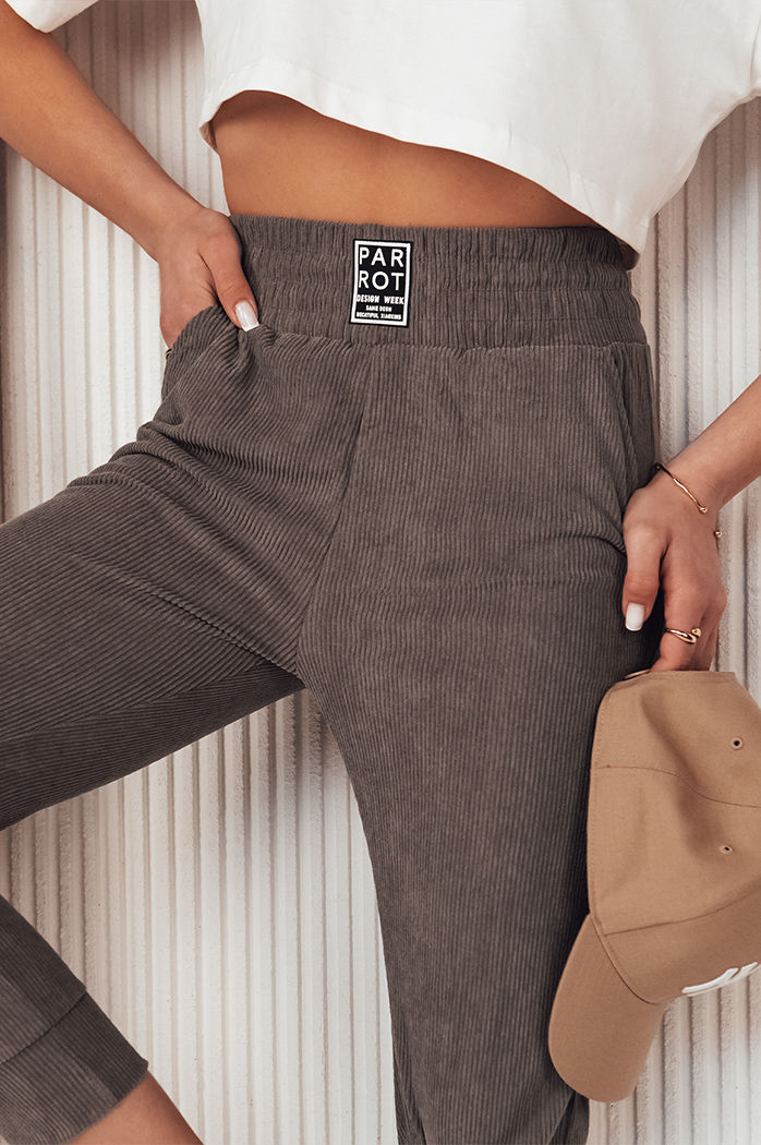 Spodnie sztruksowe damskie LORIST szare Dstreet UY2056