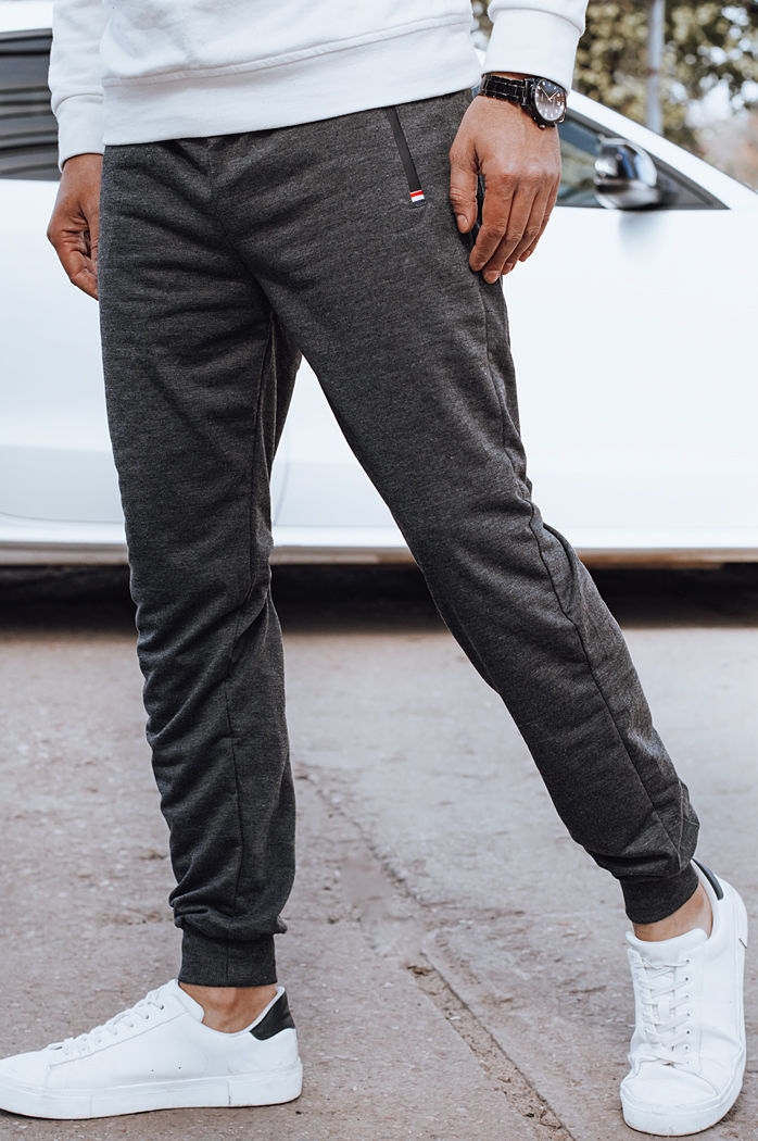 Spodnie męskie dresowe ciemnoszare Dstreet UX4270