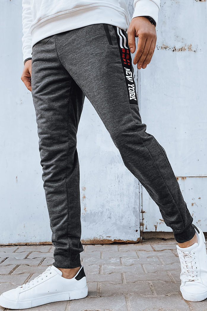Spodnie męskie dresowe ciemnoszare Dstreet UX4271