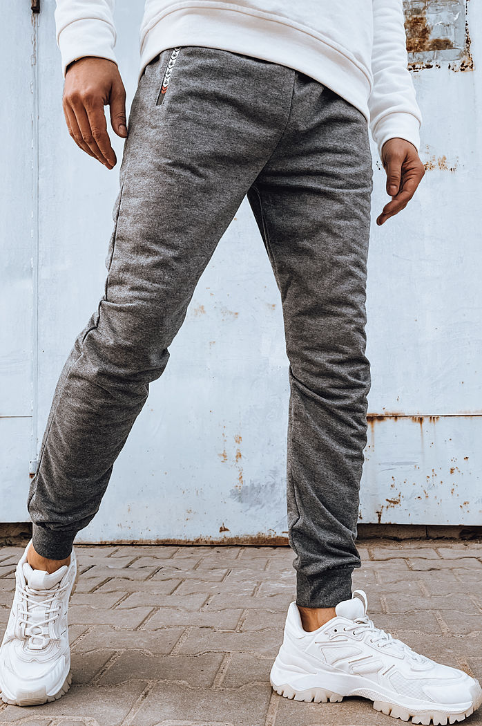 Spodnie męskie dresowe jasnoszare Dstreet UX4278