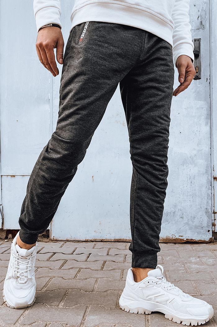 Spodnie męskie dresowe ciemnoszare Dstreet UX4279