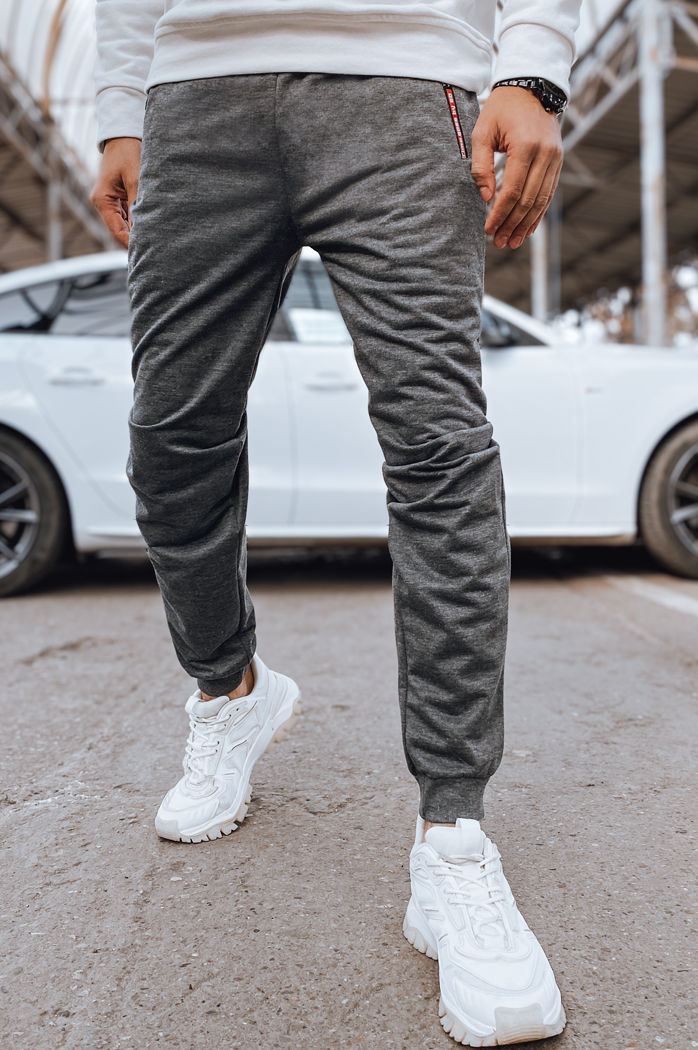 Spodnie męskie dresowe jasnoszare Dstreet UX4281