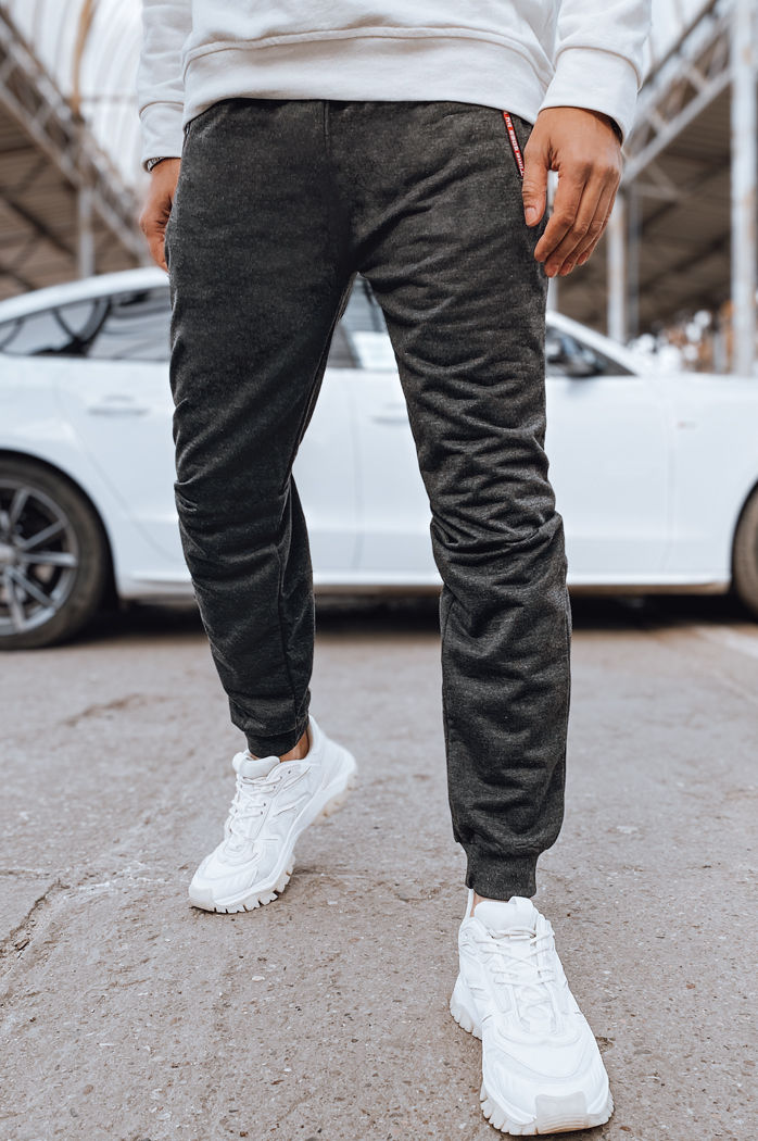 Spodnie męskie dresowe ciemnoszare Dstreet UX4282