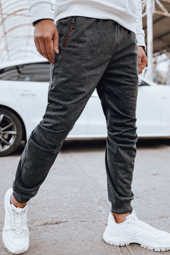 Spodnie męskie dresowe ciemnoszare Dstreet UX4285