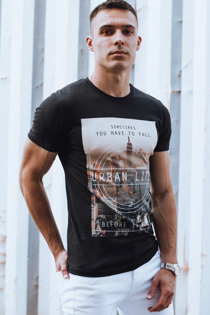 Koszulka męska czarna Dstreet RX5541