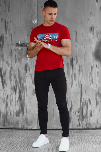 Koszulka męska czerwona Dstreet RX5553