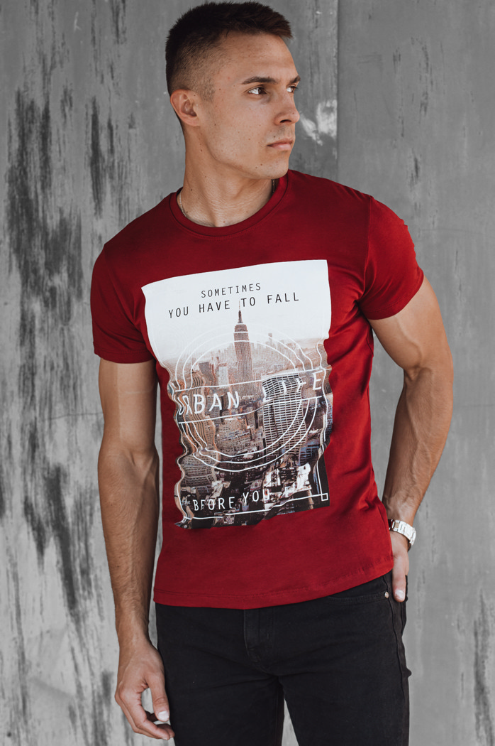 Koszulka męska bordowy Dstreet RX5558