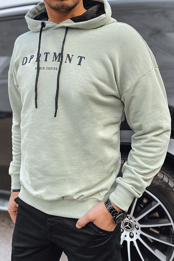 Bluza męska z nadrukiem oliwkowa Dstreet BX5678