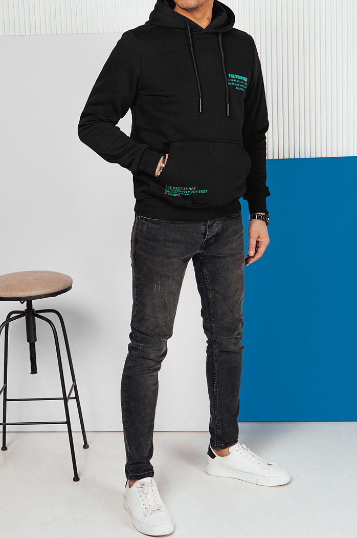 Bluza męska z kapturem czarna Dstreet BX5685