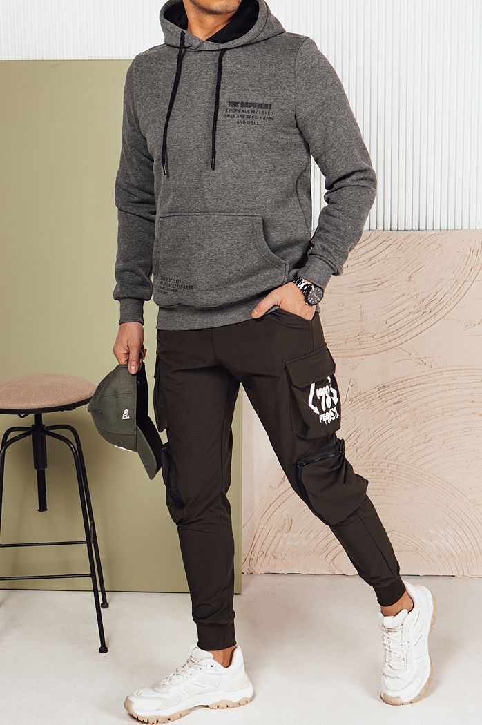 Bluza męska z kapturem antracytowa Dstreet BX5694