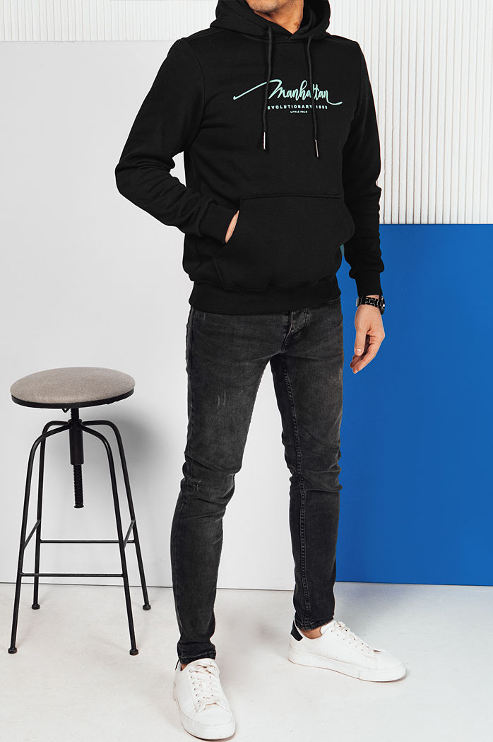 Bluza męska z kapturem czarna Dstreet BX5701