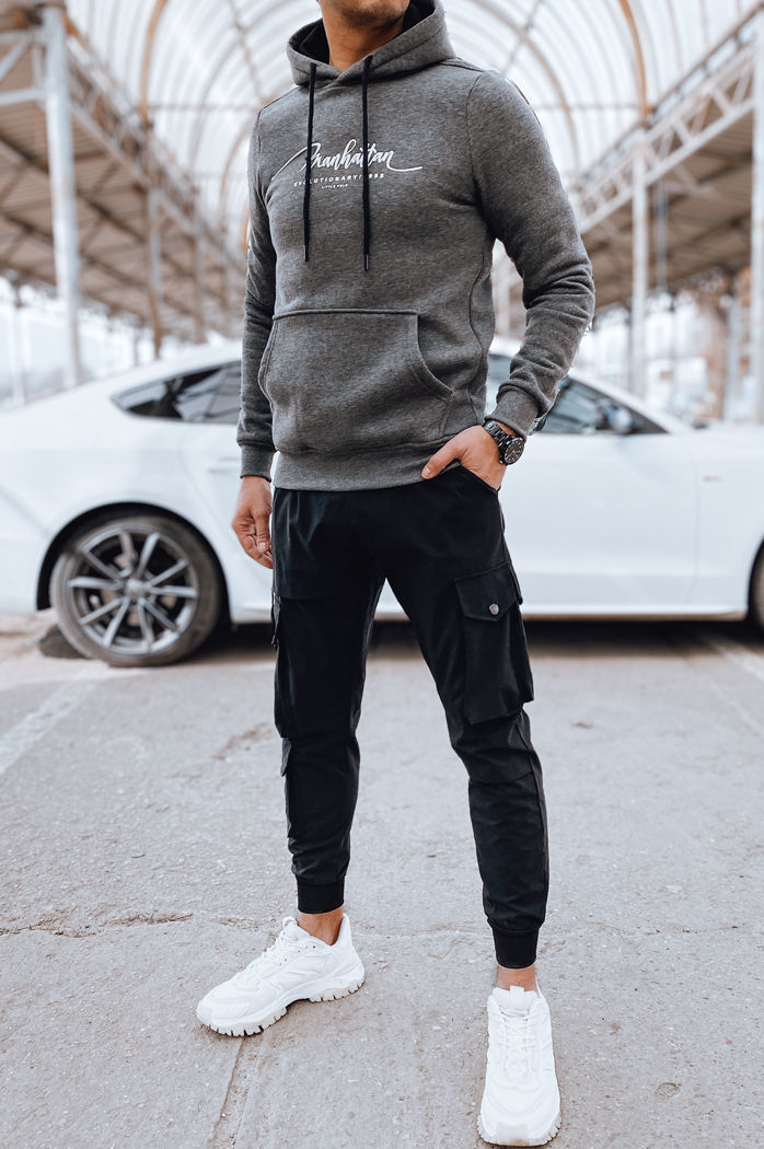 Bluza męska z kapturem antracytowa Dstreet BX5705