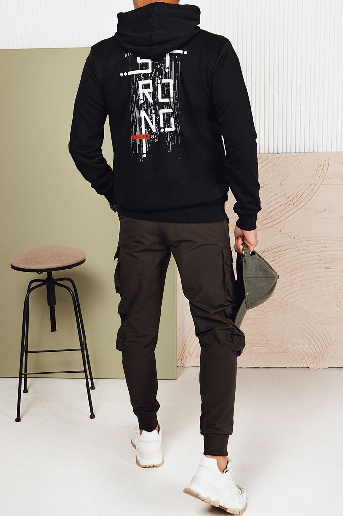 Bluza męska z kapturem czarna Dstreet BX5715